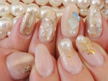 ミューアン(Mieux Un)/天然石シェル・ワイヤーパール