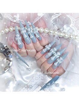 プティネイル 池袋(Puty Nail)/クリアクロム×フラッシュネイル