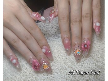 ミスシュガーネイル(MS Sugar Nail)の写真/思わず見惚れる上品スカルプネイル★デザイン豊富!持ち込みもOK♪上品×甘さの絶妙バランスで◎
