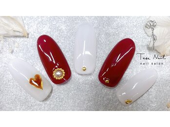 ボルドー＆べっこうネイル♪