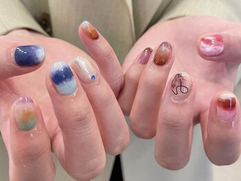 アイネイルズ 天神今泉店(I-nails)/【misato.n】カラフルもやもや