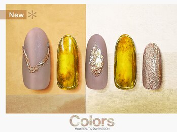 カラーズ広尾 ネイルラウンジ(Colors Hiroo Nail Lounge)/透け感 べっ甲ネイル ニュアンス