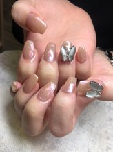 モレリア(morelia)/ミラーネイル＆蝶々