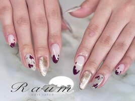 バレンタインネイル￥9900