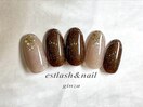 ブラウンミラーラインネイル