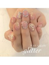 ネイルサロン グリッター(NAIL SALON glitter)/夏のクリアネイル