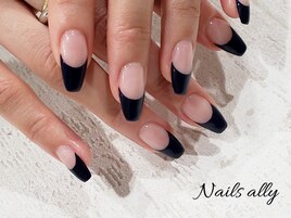 フレンチ×黒×ブラック×冬色