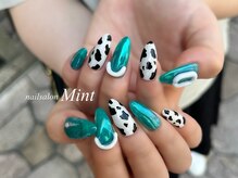 ネイルサロン ミント(Mint)/牛柄ネイル