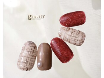 冬に人気♪ボルドー×ツイード