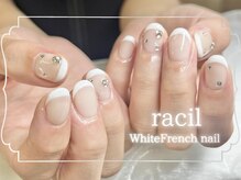 ラシル 四日市店(racil)/白フレンチ　¥7500