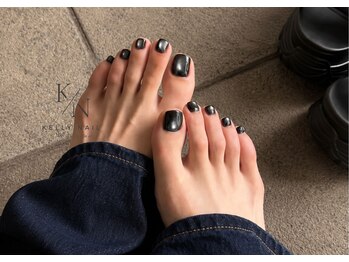 ケリーネイル(kelly nail.)の写真/秋カラーのフットネイルでトレンドを纏い、足元から綺麗に彩る大人サロン☆