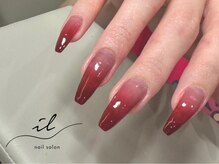 イル 神戸店/ボルドーグラデーションネイル