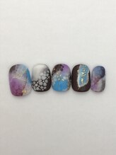 フランキンセンス 香取佐原店/天然石ニュアンスネイル　¥15400