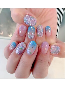 紫陽花ネイル☆