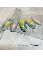 ロッカ(ROKKA)/ミモザのフラワーネイル