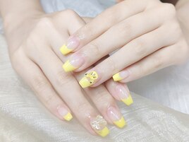 イエローフレンチネイル♪