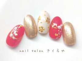 金箔×銀箔×ゴールドのお花