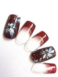 冬のお花ネイル