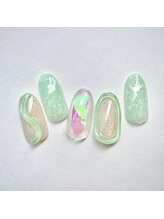ネイルアンドまつげ リュフェール 五反田(Nail Lufaire)/クリア囲みネイル