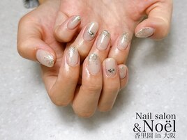 ホワイト×シルバーラメ