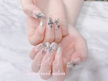 エンジェルネイルサロン(Angel nail salon)/ミラーフレンチX十字架