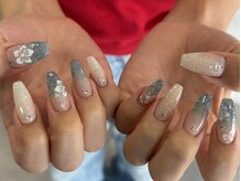 アイズモア 京王八王子店(Eye's More～eyelash＆nail～)/フラッシュネイル×ハイビスカス