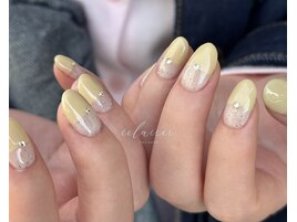 【春ネイル】大人イエロー♪