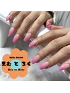 ＜＜pink gradation nail＞＞