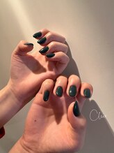 クリア(Clear)/deep green × one color