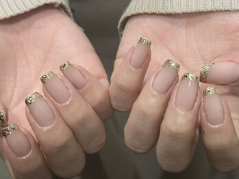 アース コアフュールボーテ 新潟中野山店 (EARTH Coiffure beaute')/ガラスフレンチネイル 7500円