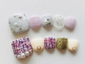 ガナッシュ ネイルアンドアイラッシュ(Ganache.NAIL&EYELUSH )/華やか定額ジェルネイル8000円