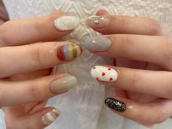 アイネイルズ 天神今泉店(I-nails)/【misato.n】ちぐはぐニュアンス