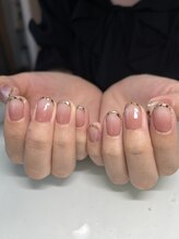 アクアマリン(AQUAMARINE)/カラグラ＋ラメフレンチ