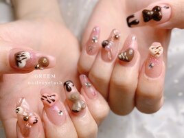 バレンタインネイル