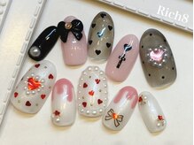 ネイルアンドまつげエクステ リッチエイト 原宿店(Rich8)/ラブリー系、モテ可愛ネイル
