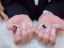 レアネイル 新宿(le'a nail)/ドットハートネイル