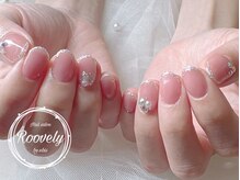 ルブリー(roovely)/ラメフレンチネイル