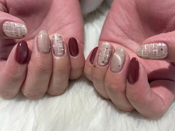 シェルネイル(SHELL NAIL)/ツイード/ホリデー/staff:fujii