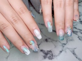 貝殻ネイル　パラジェル