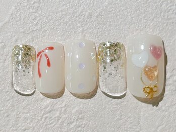 ネイルビート(NAIL BEAT)/ぷっくりハート風船ネイル