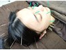 【美容鍼プレミアム】 頭・目ほぐし&耳前~鎖骨リンパ流し+お腹灸 50分