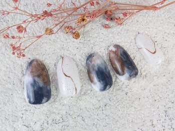 ソウ 難波店 nail salon Sou/ネイビーニュアンスnail