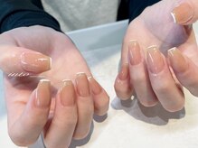 ネイルサロン イントゥ(into_)/ナチュラル　細フレンチ　白