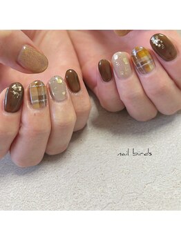 ネイルバーズ(nail birds)/ブラウンチェック