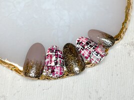 インクツイード×ラメ