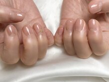 ヒールネイル(heal nail)/サーモンpink×金箔～