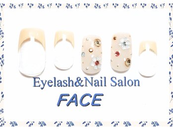 アイラッシュアンドネイルサロン フェイス(Eyelash&NailSalon FACE)/ハンド定額ネイル　￥7.500