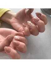 アンバー(Amber)/オレンジベージュネイル☆