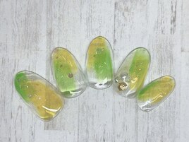クリアネイル　塗りかけネイル