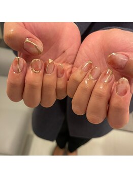 ヒルズ 原宿(Hills Harajuku)/ピンクゴールドラインネイル